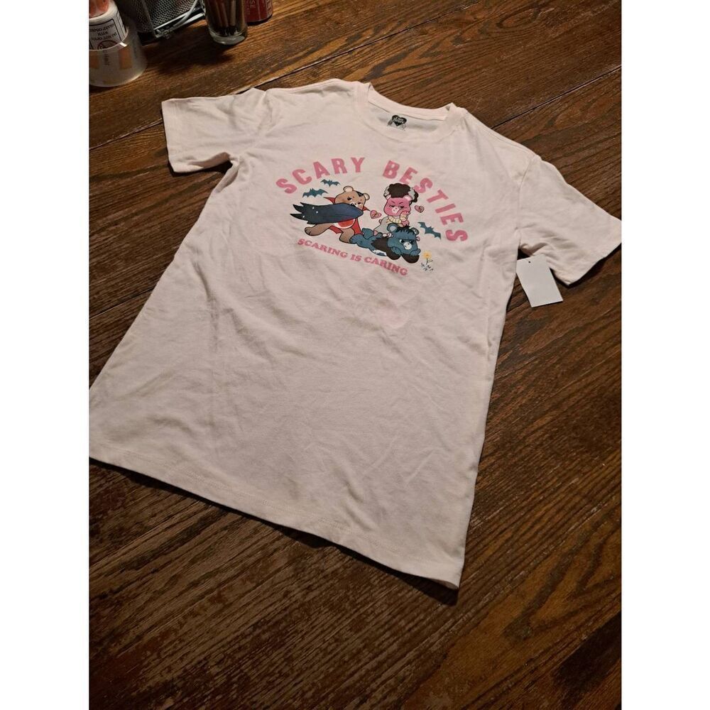 New Care Bears x Universal Monsters Tee NWT Women’s XXS 00 Pink Graphic Shirt